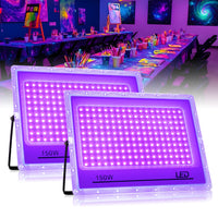 Projecteur lumière noire UV – lot de 2 projecteurs 150 W à cadre violet clair