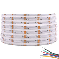Ruban LED COB 5 m en RGB, CCT, RGBW ou RGBCCT, 576 à 840 LED/m, 12 V ou 24 V