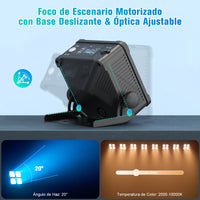 Projecteur LED étanche sur batterie IP65, 4 LED RGBWA UV, DMX sans fil