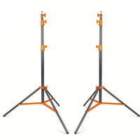 Trépied lumière 3 m – lot de 2 trépieds noirs à raccords orange