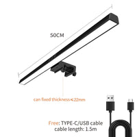 Barre lumineuse écran PC 18 à 50 cm – modèle blanc de 50 cm avec grande pince