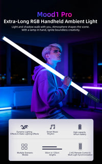Tube LED RGB rechargeable 90 cm – vue 8