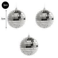 Boules à facettes miroir pour sapin de Noël, 2 à 10 cm
