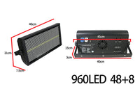 Stroboscope LED 200 W – schéma des dimensions avec l'étrier