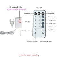 Guirlande lumineuse extérieur pro fil transparent 10 à 100 m, 8 modes