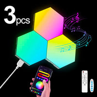 Lampes hexagonales modulaires RGB – vue 4