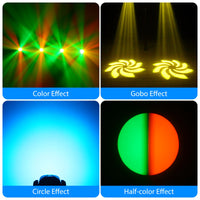 Mini lyre LED spot 30 W à 7 gobos et 7 couleurs, DMX 9 ou 11 canaux