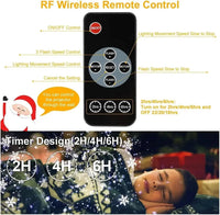 Projecteur de neige de Noël double tête – fonctions de la télécommande et minuterie