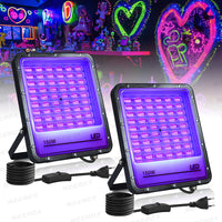 Projecteur lumière noire LED UV 395 nm, 50 à 150 W, 1 ou 2 pièces