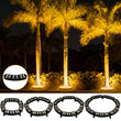 Éclairage arbre extérieur LED IP65, modules 12 W blanc chaud, 1, 4, 6 ou 7 pièces
