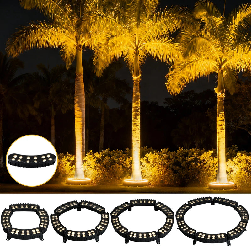 Éclairage arbre extérieur LED IP65, modules 12 W blanc chaud, 1, 4, 6 ou 7 pièces