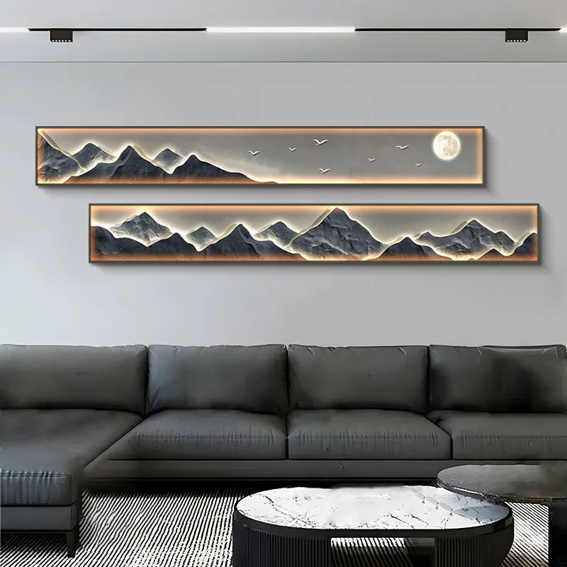 Tableau lumineux LED paysage de montagnes – vue 4