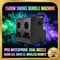 Machine à bulles et fumée IP65 – machine entourée de bulles et de fumée colorée