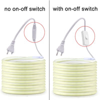 Ruban LED COB 220 V – versions avec et sans interrupteur sur le câble