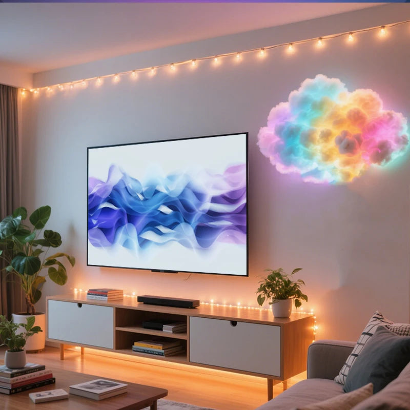 Nuage lumineux LED à monter soi-même pour salon et chambre