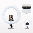 Ring light 45 cm bicolore 96 W avec trépied, sac et télécommande