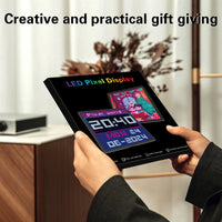 Cadre lumineux LED pixel art programmable avec application Bluetooth, 20 ou 26 cm