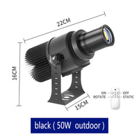 Projecteur gobo personnalisé IP67 rotatif, noir ou blanc, 35 à 100 W
