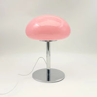 Lampe nuage en verre à dôme sur pied chromé, USB, 3 teintes