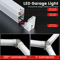 Kit éclairage LED hexagonal garage 3, 5, 8 ou 14 hexagones 6500 K