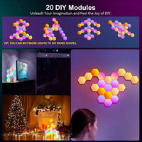 Lampes hexagonales modulaires RGB – vue 7