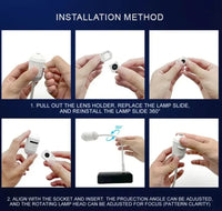 Projecteur ciel étoilé USB sur bras flexible, veilleuse, 1 à 24 films