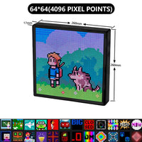 Cadre lumineux LED pixel art programmable avec application Bluetooth, 20 ou 26 cm