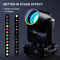 Lyres beam 230 W avec flight case – 13 couleurs et 14 gobos