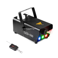 Machine à fumée LED 500 W – machine avec ses trois LED et la télécommande