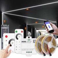 Ruban LED COB 24 V en kit avec contrôleur tactile, 5 à 20 m, 3 blancs