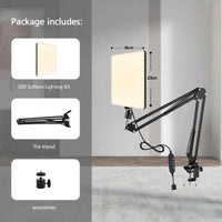 Key light LED USB à bras articulé pour visioconférence et streaming