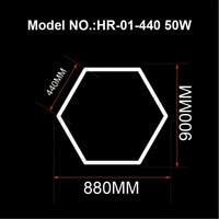 Éclairage LED hexagonal – schéma 1 hexagone, 88 x 90 cm