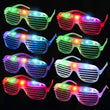 Lunettes LED lumineuses à lamelles pour soirée, 3 modes, lots de 5 à 50 pièces