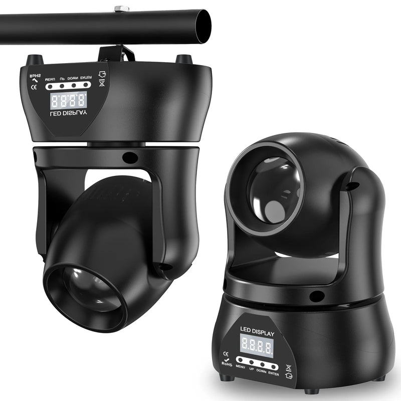 Mini lyre beam LED RGBW 20 W, faisceau de 3°, DMX 13 canaux, à l'unité ou par 2