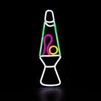 Néon LED lampe à lave – modèle blanc, vert, rose et jaune
