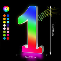 Lettres lumineuses LED RGB 15 cm – chiffre 1