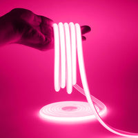 Ruban LED néon extérieur IP67 220 V à variateur – ruban rose
