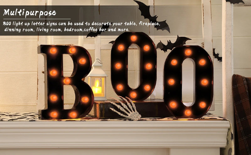Lettres lumineuses BOO d'Halloween – vue 14