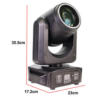 Lot de 4 lyres LED beam 200 W à anneau RGB – dimensions d'une lyre : 23 x 17,2 x 35,5 cm