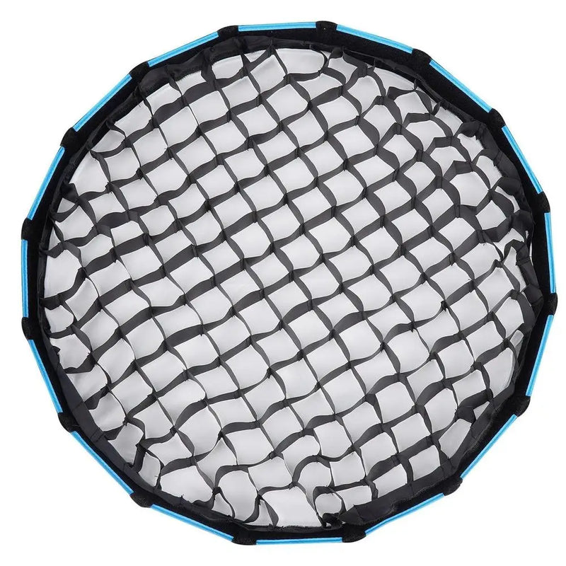 Softbox octogonale 55 cm – grille nid d'abeille vue de face