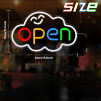 Panneau lumineux ouvert néon LED USB à interrupteur, 5 modèles