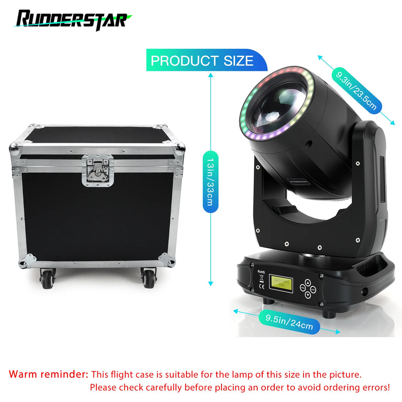 Flight case pour 2 lyres LED – valise à roulettes et dimensions de la lyre à ranger