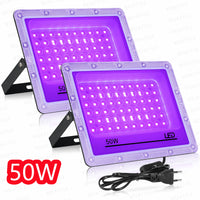 Projecteur lumière noire LED UV 395 nm, 50 à 150 W, 1 ou 2 pièces