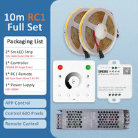 Ruban LED COB 24 V – contenu du kit de 10 m avec panneau tactile mural