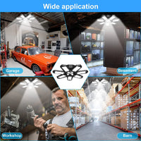 Lampe de garage LED déformable – utilisations en garage, sous-sol, atelier et grange