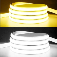 Ruban LED extérieur COB 220 V IP65 à prise européenne, 0,5 à 30 m