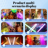Lyre beam 7R 230 W à halo LED RGB, zoom de 0 à 4°, 14 gobos, DMX 18 canaux