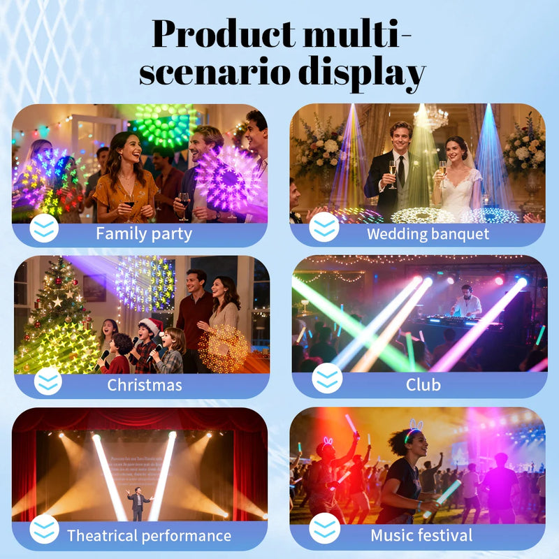 Lyre beam 7R 230 W à halo LED RGB, zoom de 0 à 4°, 14 gobos, DMX 18 canaux