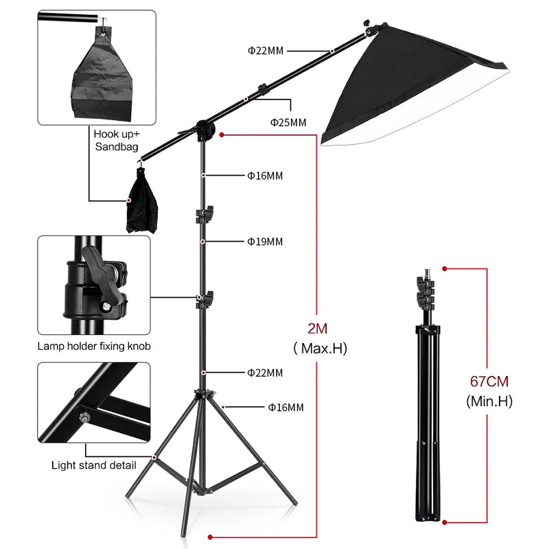 Kit éclairage studio photo – vue 18