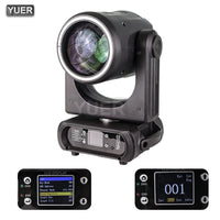 Lyre beam LED 250 W à anneau, focus et frost, 14 gobos, prismes 6 + 12, DMX 14 canaux